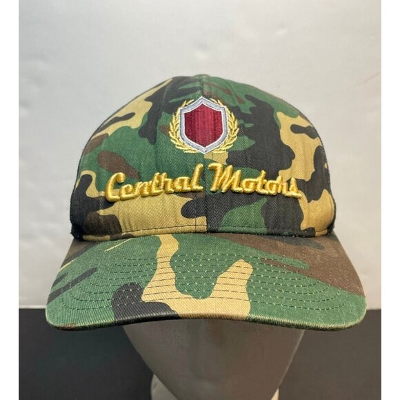 General Motors hat cap 7" snapback mesh camo green Pacific Headwear 108c